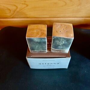 Two's Company Silver Plated Dice Salt and Pepper Set